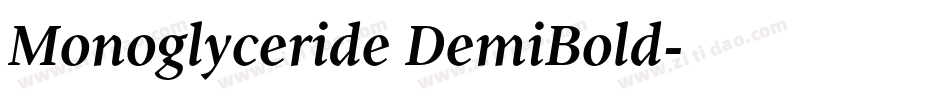 Monoglyceride DemiBold字体转换